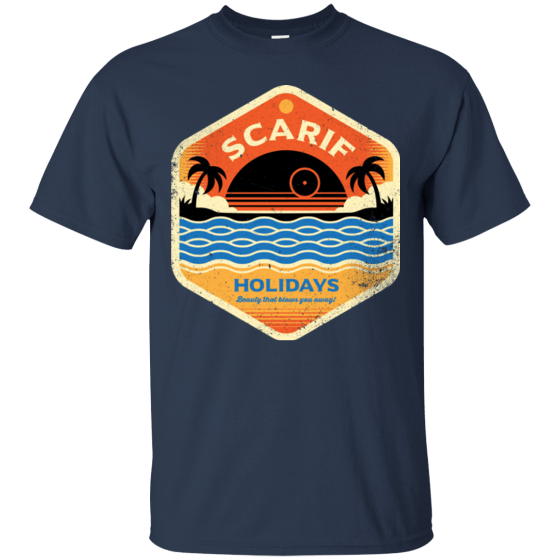 T-Shirts Navy / Small Sun Sea & Space Stations T-Shirt