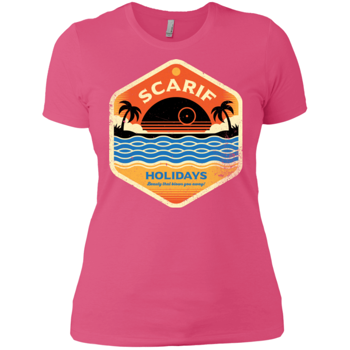 T-Shirts Hot Pink / X-Small Sun Sea & Space Stations Women's Premium T-Shirt