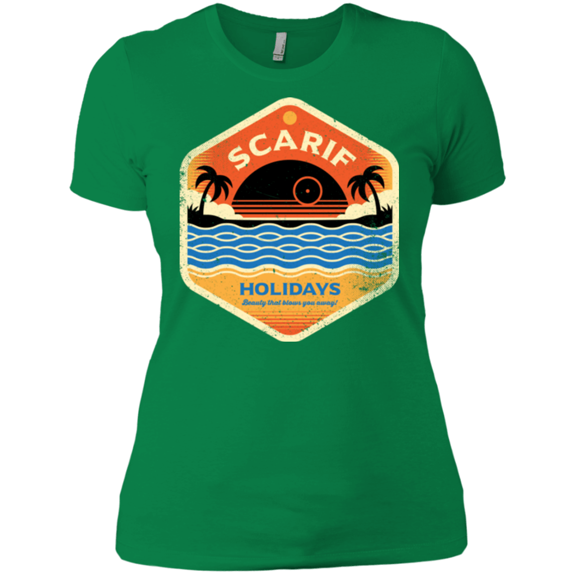 T-Shirts Kelly Green / X-Small Sun Sea & Space Stations Women's Premium T-Shirt