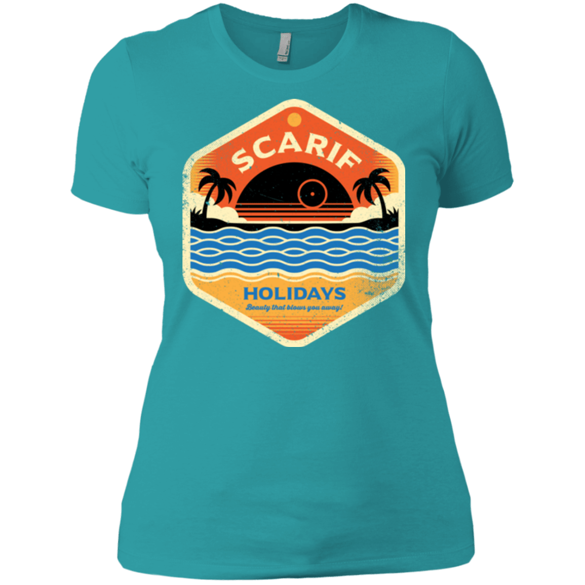 T-Shirts Tahiti Blue / X-Small Sun Sea & Space Stations Women's Premium T-Shirt