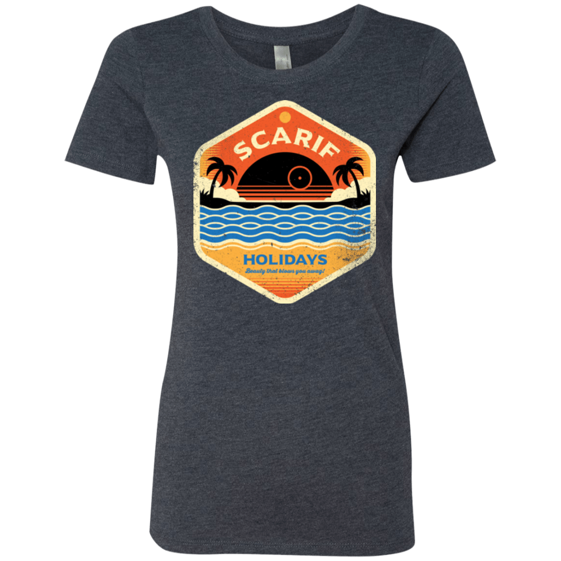 T-Shirts Vintage Navy / Small Sun Sea & Space Stations Women's Triblend T-Shirt