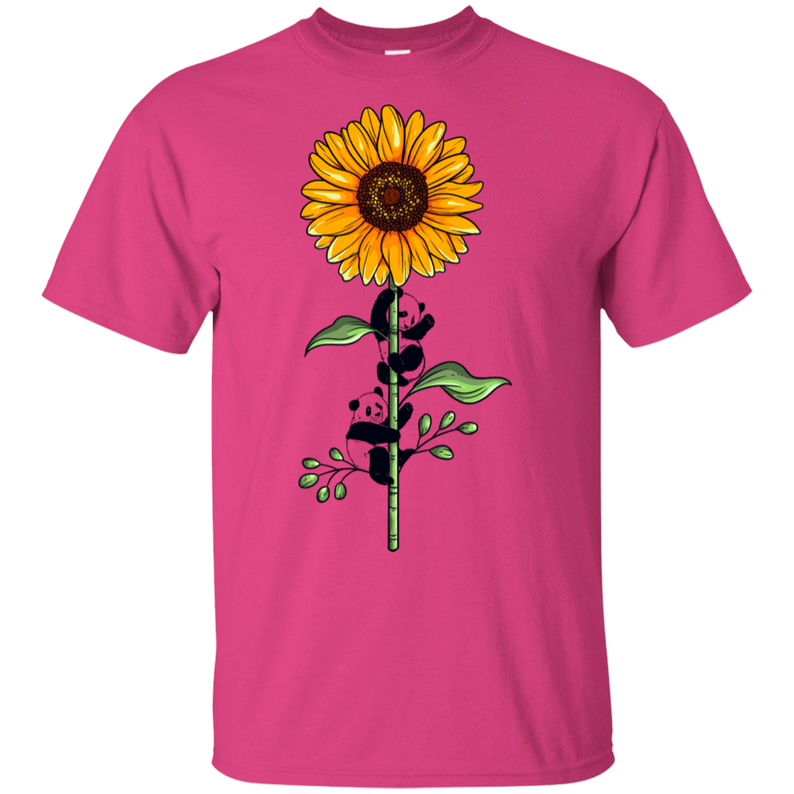 T-Shirts Heliconia / S Sunflower Panda T-Shirt