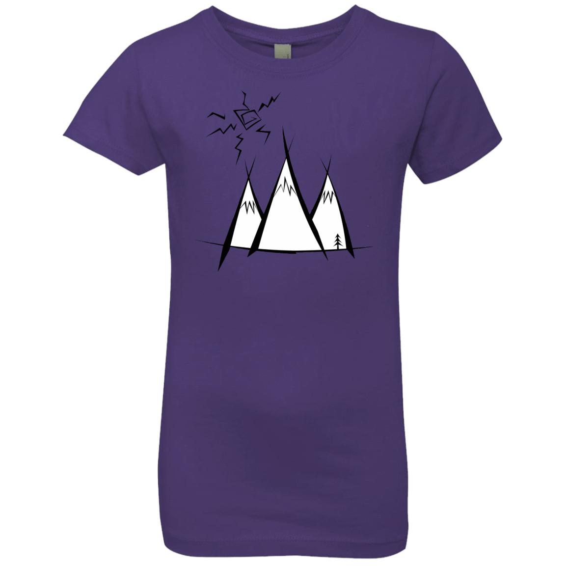 T-Shirts Purple Rush / YXS Sunny Mountains Girls Premium T-Shirt
