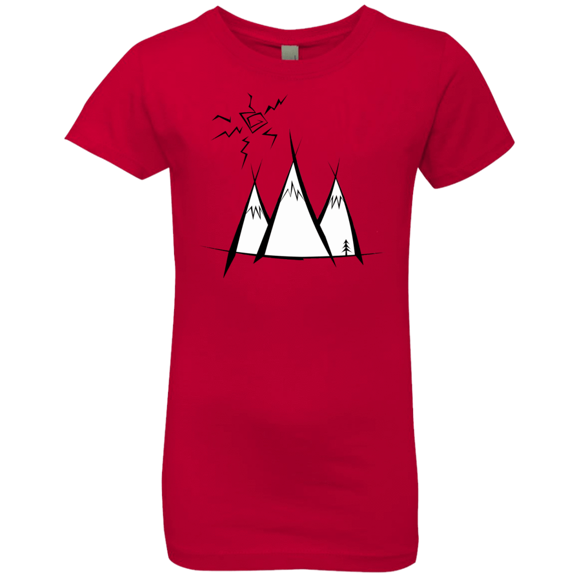 T-Shirts Red / YXS Sunny Mountains Girls Premium T-Shirt