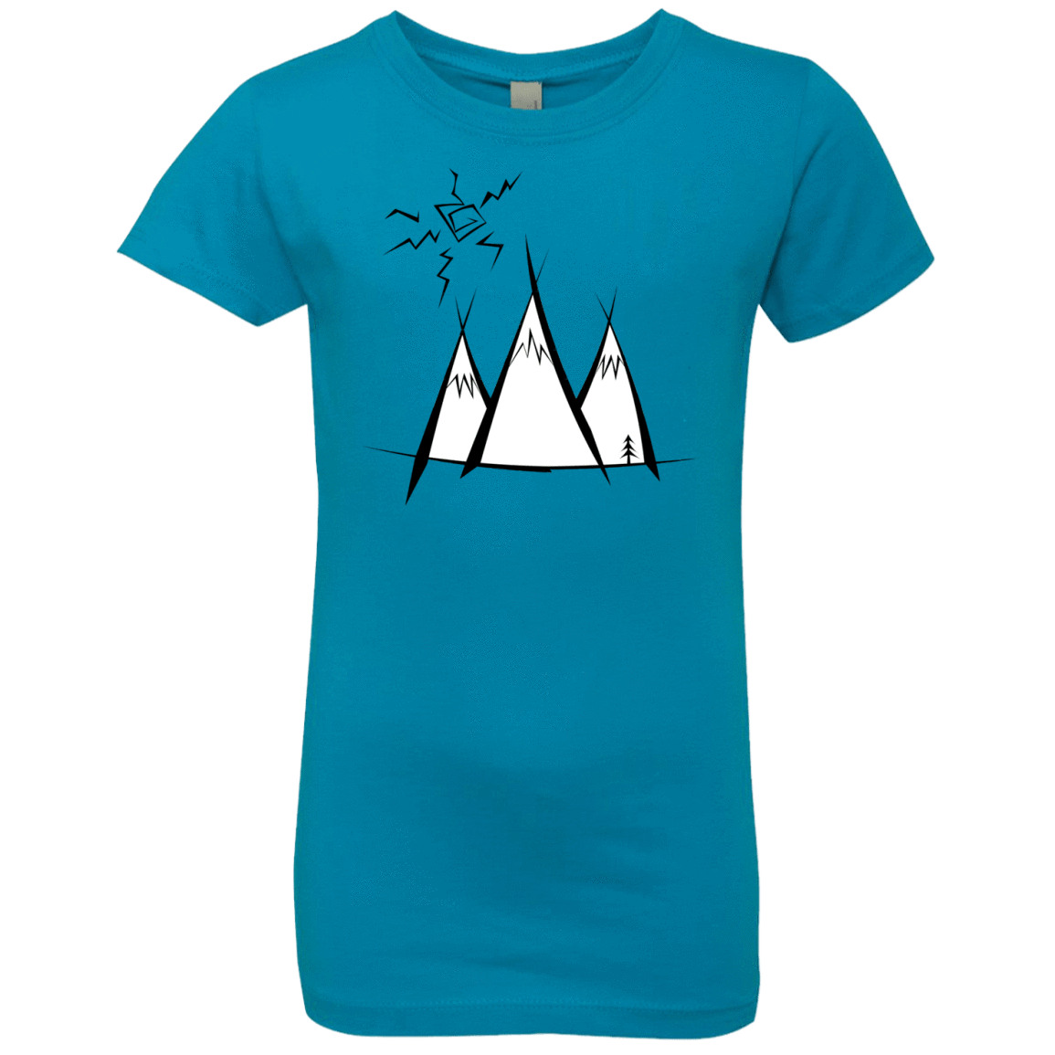 T-Shirts Turquoise / YXS Sunny Mountains Girls Premium T-Shirt