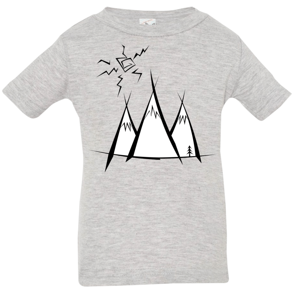 T-Shirts Heather Grey / 6 Months Sunny Mountains Infant Premium T-Shirt