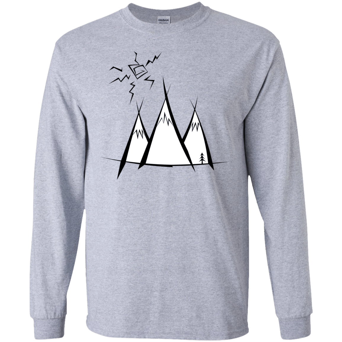 Sunny Mountains Men's Long Sleeve T-Shirt