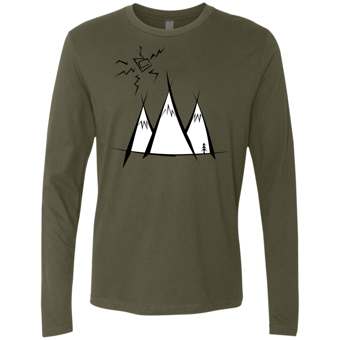 Sunny Mountains Men's Premium Long Sleeve