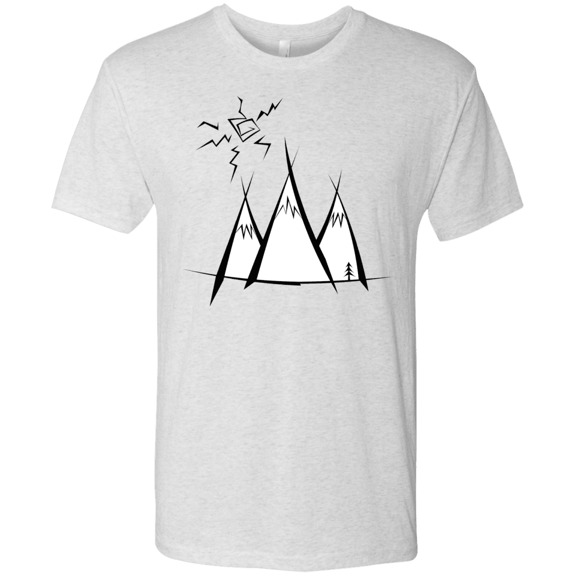 T-Shirts Heather White / S Sunny Mountains Men's Triblend T-Shirt