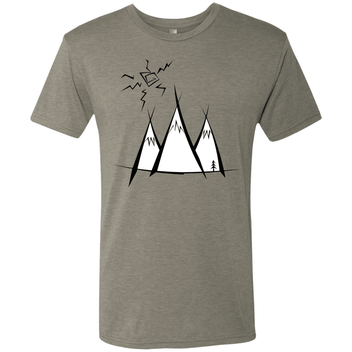 T-Shirts Venetian Grey / S Sunny Mountains Men's Triblend T-Shirt