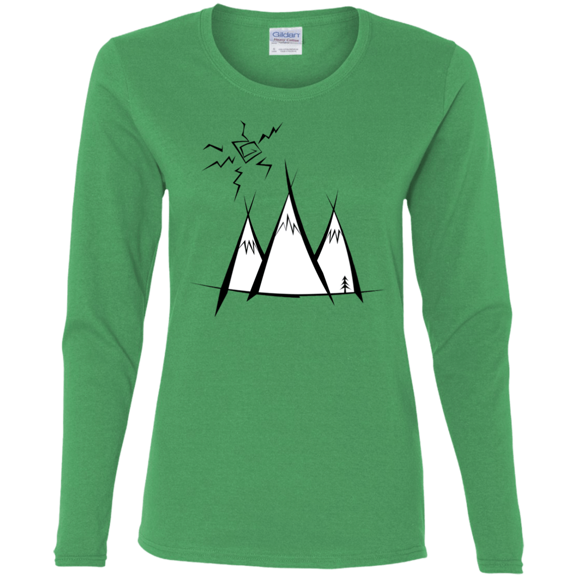 T-Shirts Irish Green / S Sunny Mountains Women's Long Sleeve T-Shirt