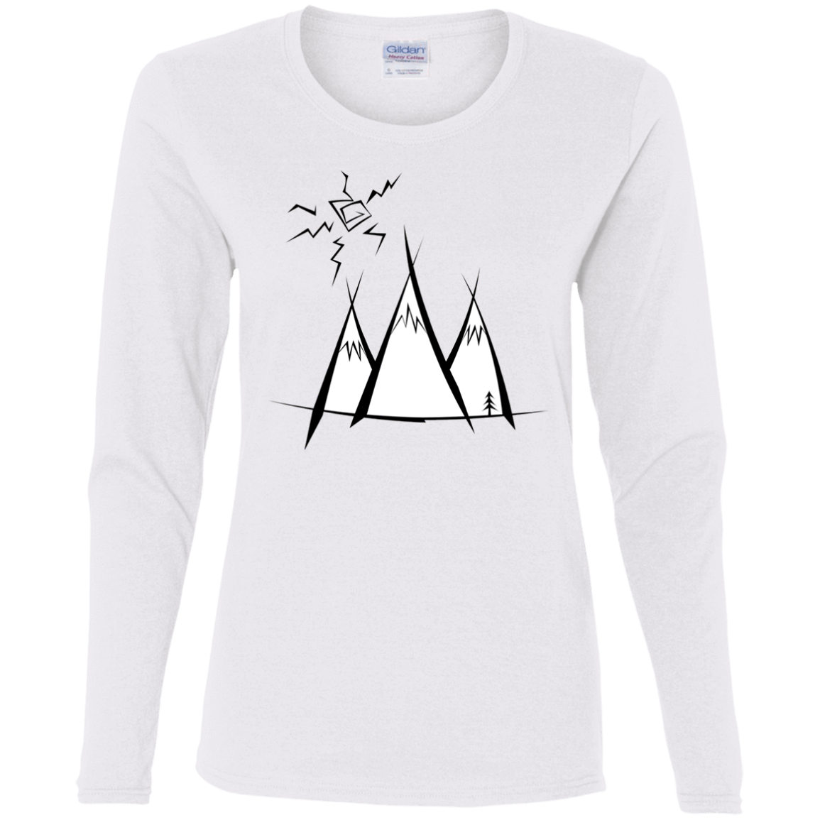 T-Shirts White / S Sunny Mountains Women's Long Sleeve T-Shirt