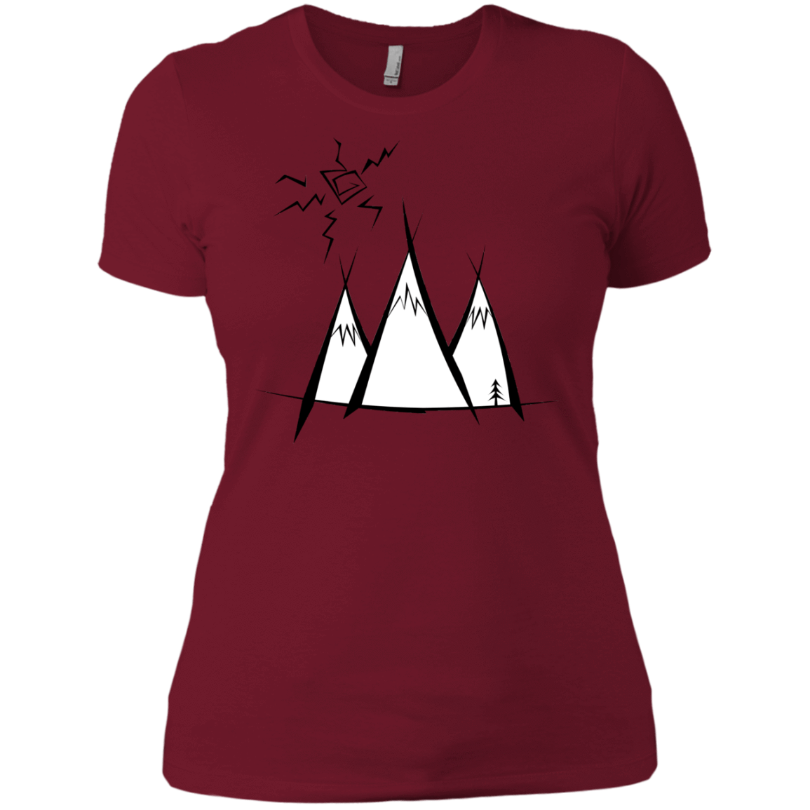 T-Shirts Scarlet / X-Small Sunny Mountains Women's Premium T-Shirt