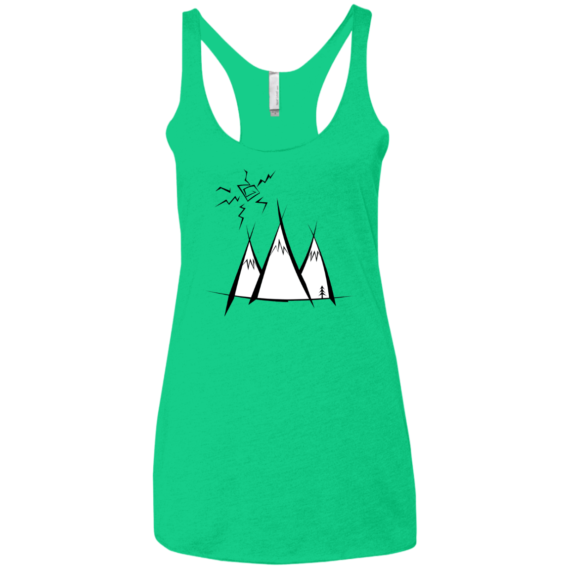 Sunny Mountains Women's Triblend Racerback Tank