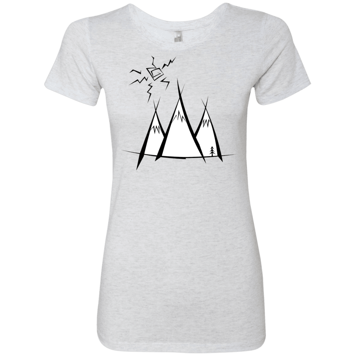 T-Shirts Heather White / S Sunny Mountains Women's Triblend T-Shirt