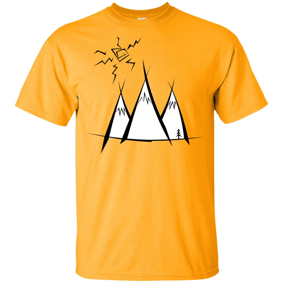 T-Shirts Gold / YXS Sunny Mountains Youth T-Shirt