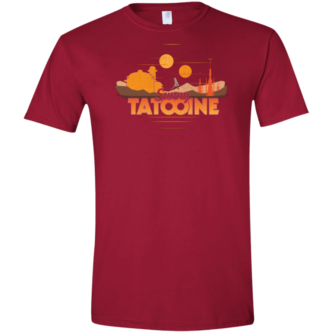 T-Shirts Cardinal Red / S Sunny Tatooine Men's Semi-Fitted Softstyle