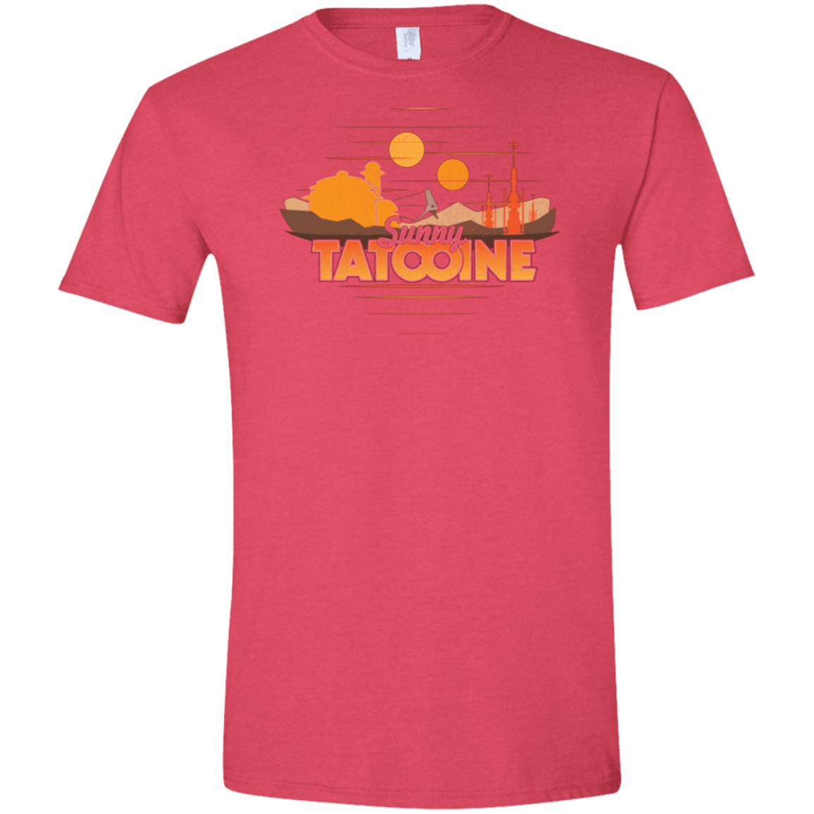 T-Shirts Heather Red / S Sunny Tatooine Men's Semi-Fitted Softstyle