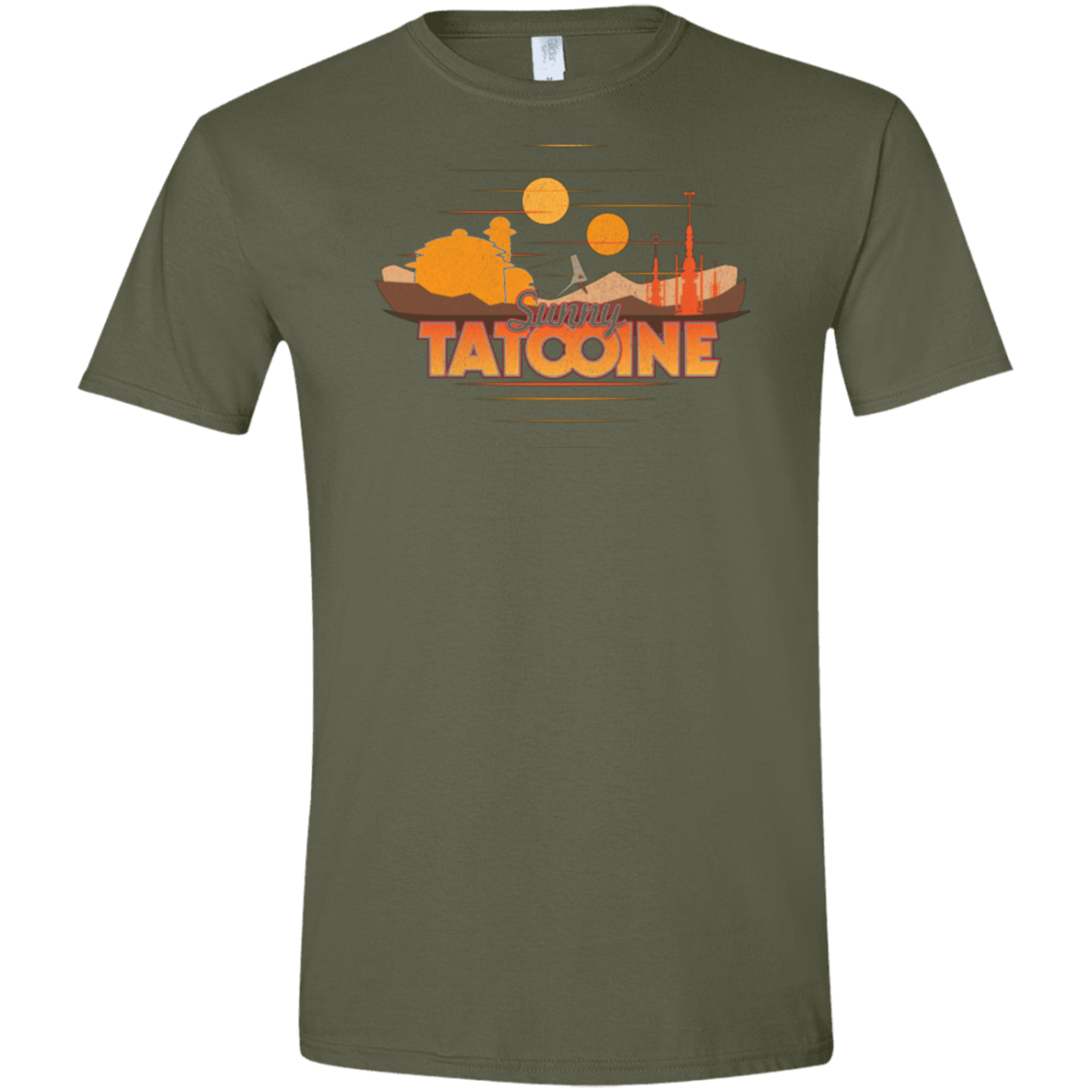 T-Shirts Military Green / S Sunny Tatooine Men's Semi-Fitted Softstyle