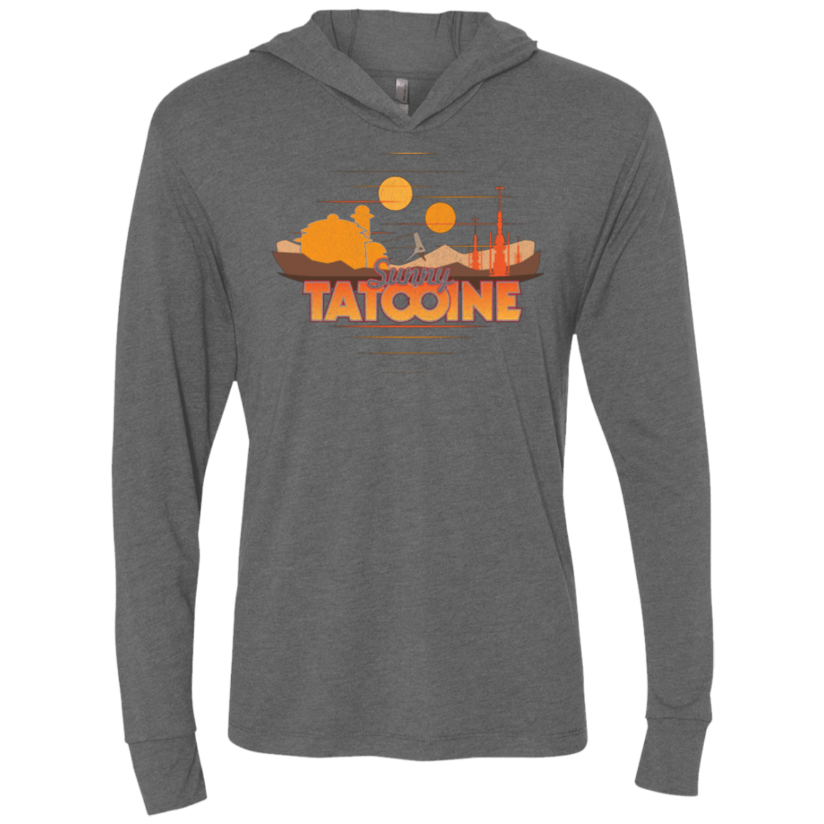T-Shirts Premium Heather / X-Small Sunny Tatooine Triblend Long Sleeve Hoodie Tee