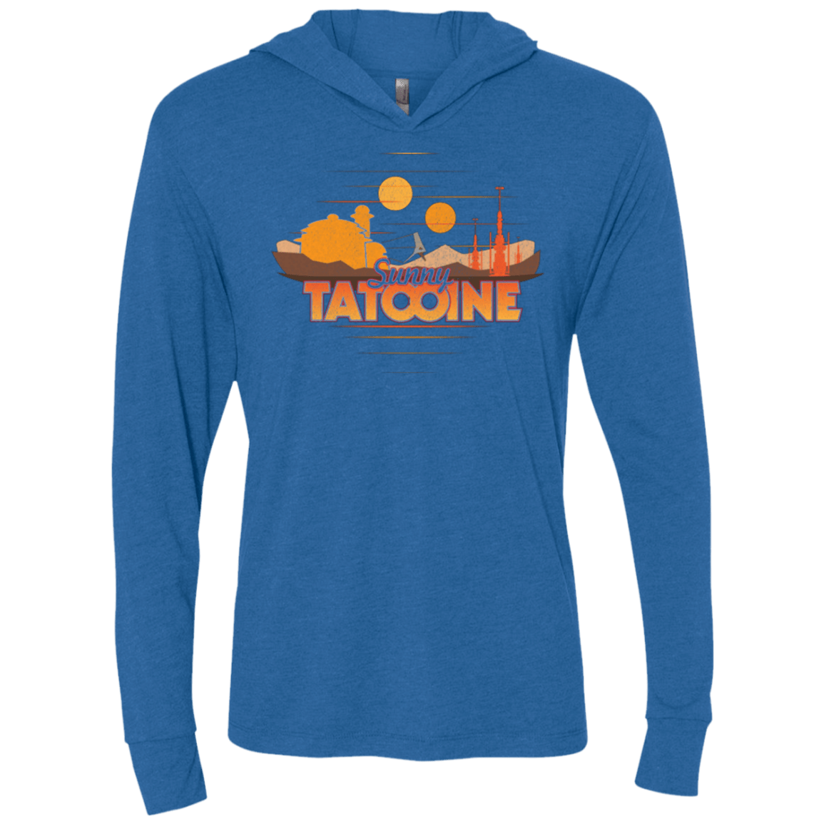 T-Shirts Vintage Royal / X-Small Sunny Tatooine Triblend Long Sleeve Hoodie Tee