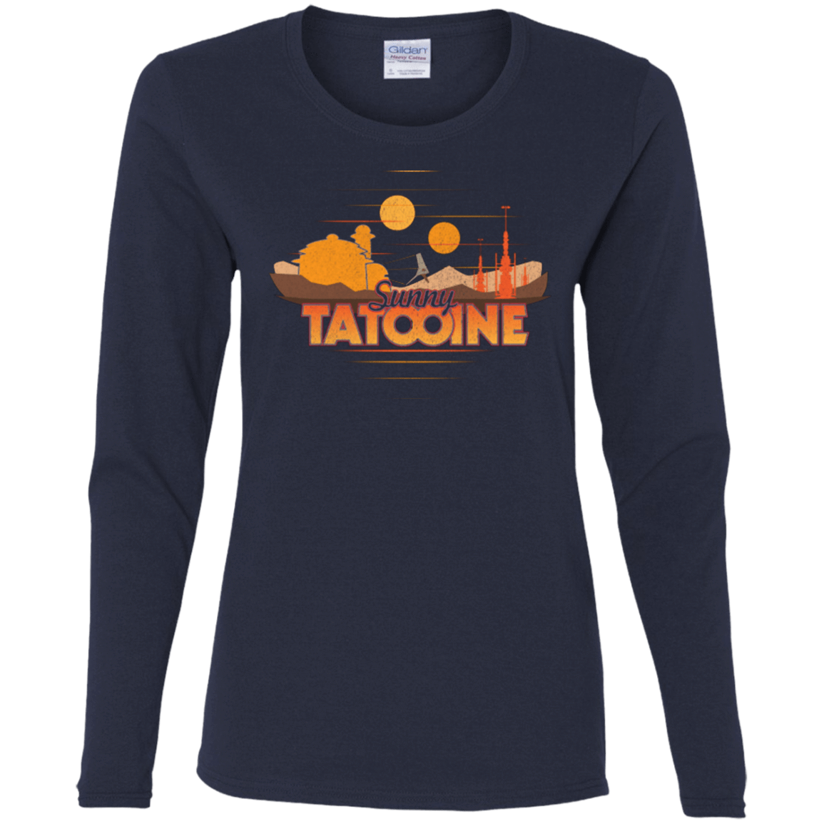T-Shirts Navy / S Sunny Tatooine Women's Long Sleeve T-Shirt