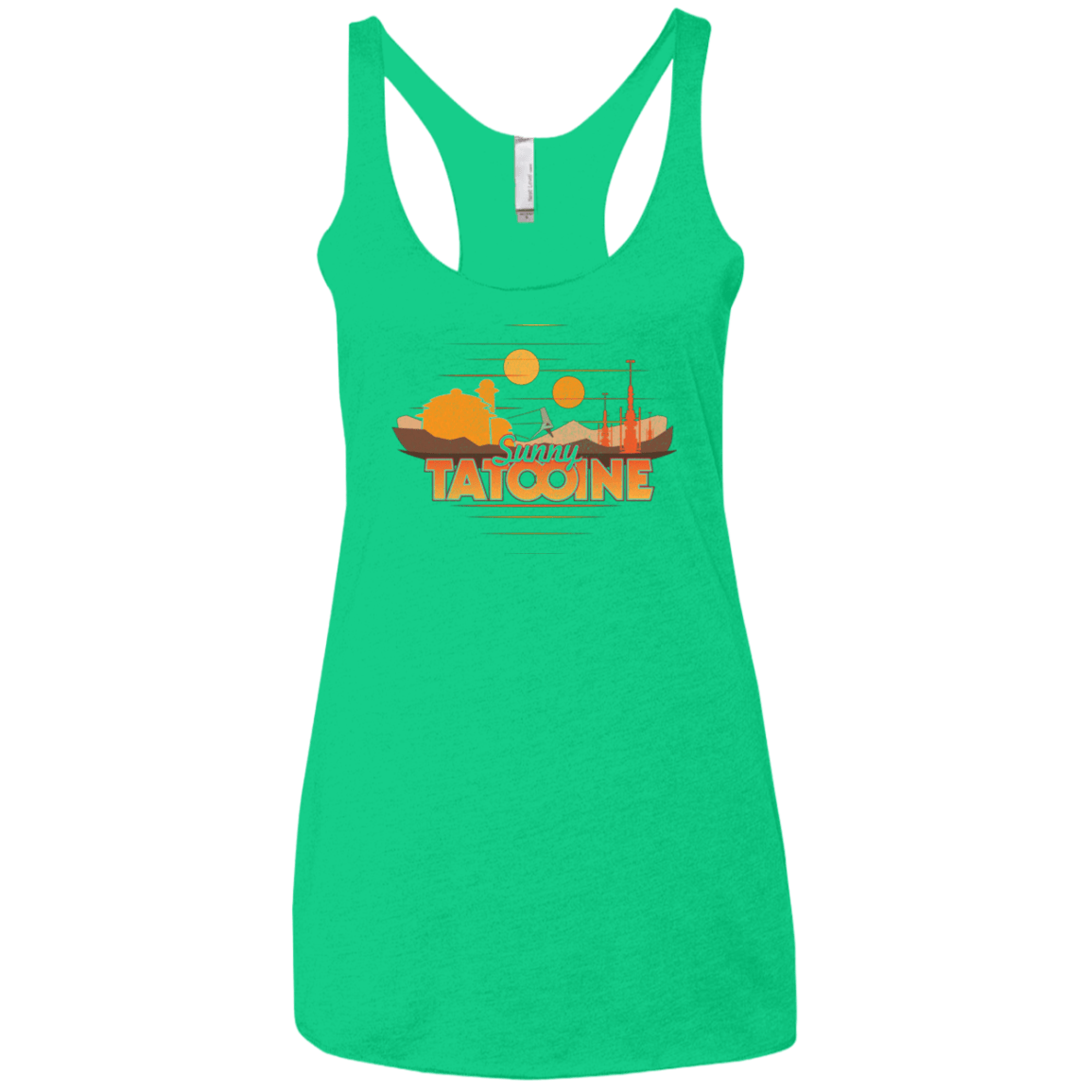 T-Shirts Envy / X-Small Sunny Tatooine Women's Triblend Racerback Tank
