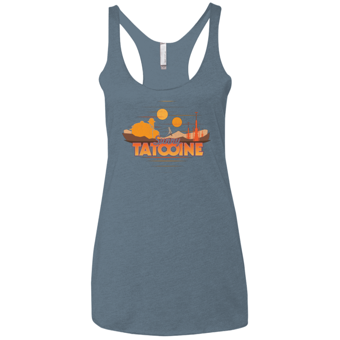 T-Shirts Indigo / X-Small Sunny Tatooine Women's Triblend Racerback Tank