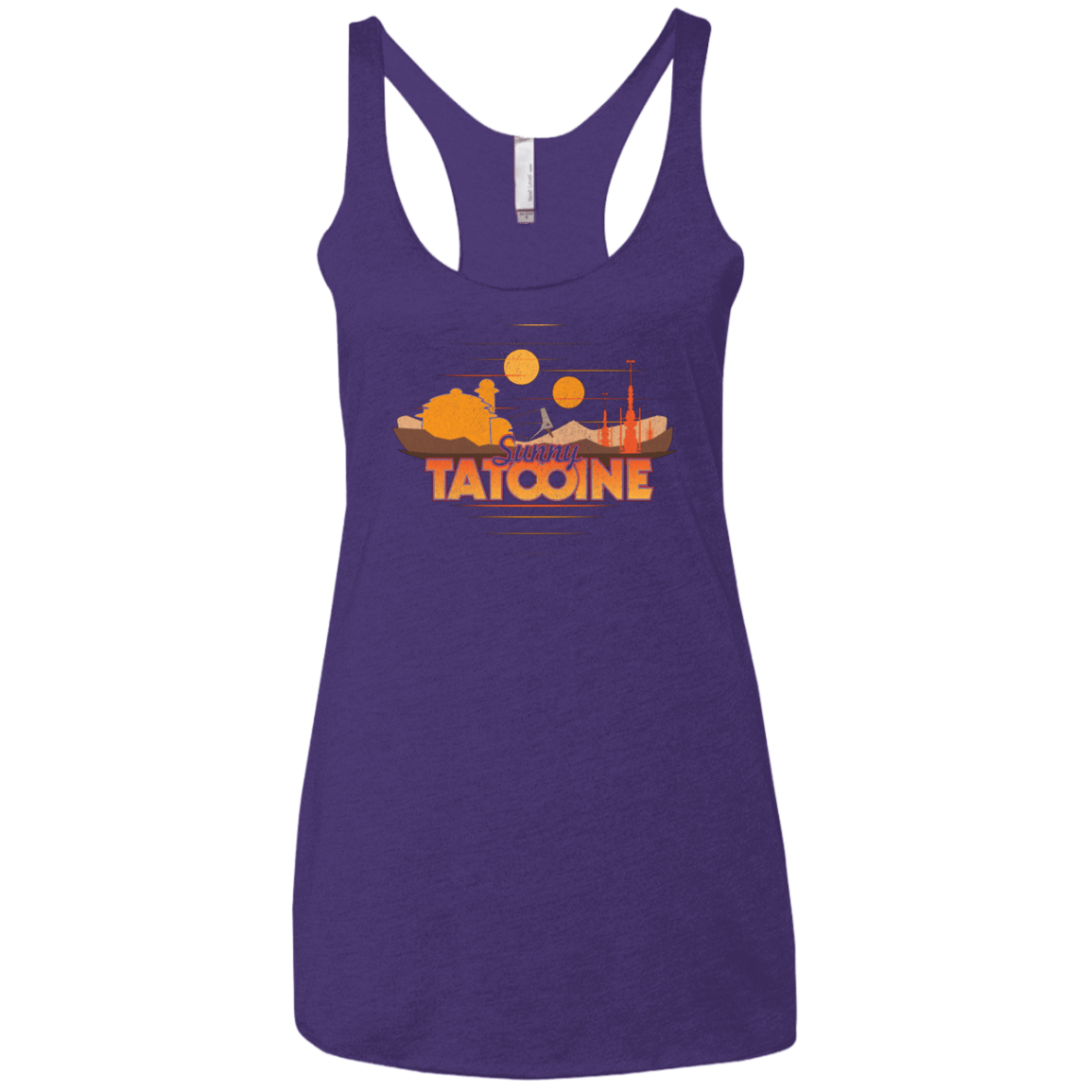 T-Shirts Purple Rush / X-Small Sunny Tatooine Women's Triblend Racerback Tank