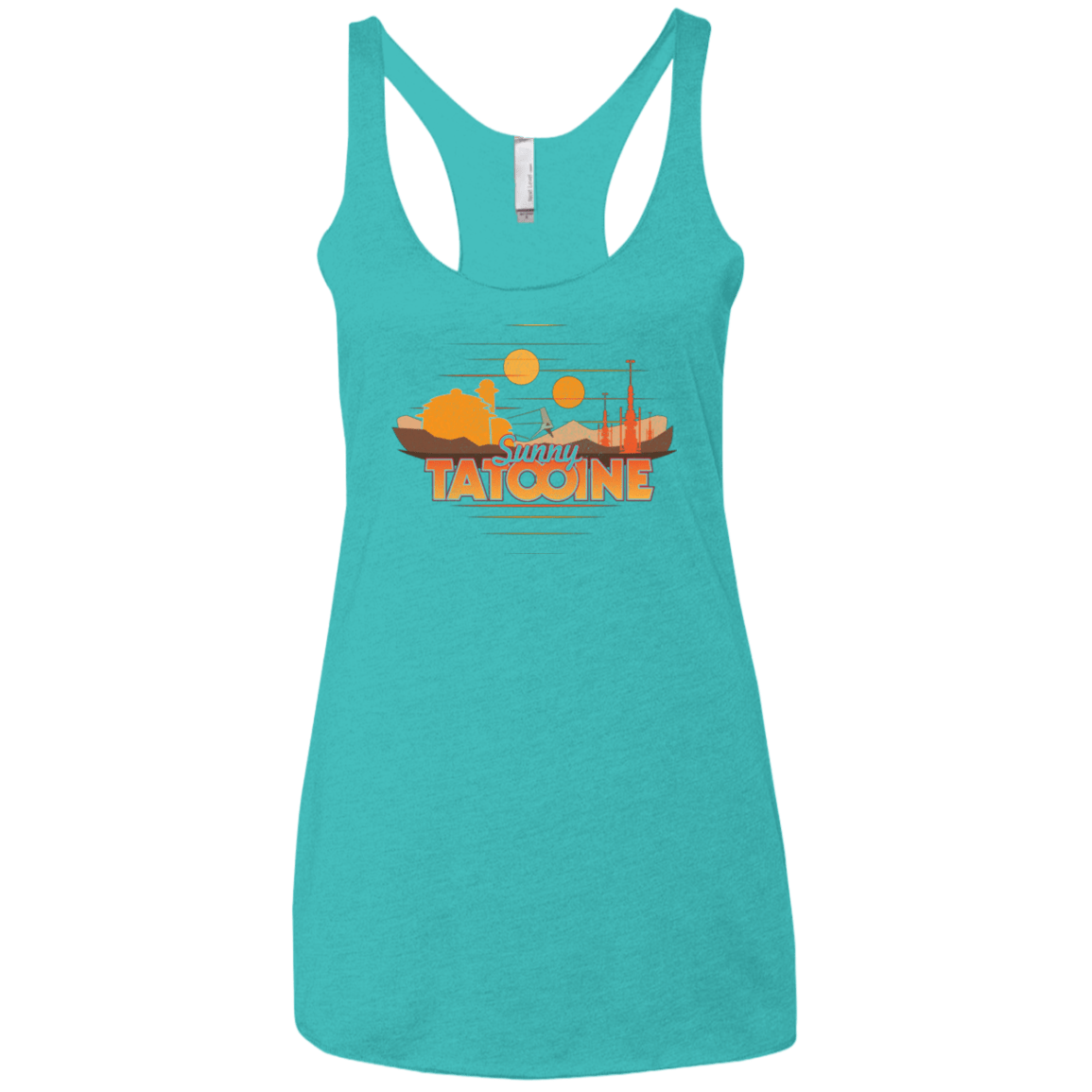 T-Shirts Tahiti Blue / X-Small Sunny Tatooine Women's Triblend Racerback Tank
