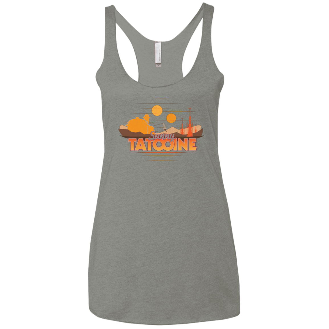 T-Shirts Venetian Grey / X-Small Sunny Tatooine Women's Triblend Racerback Tank