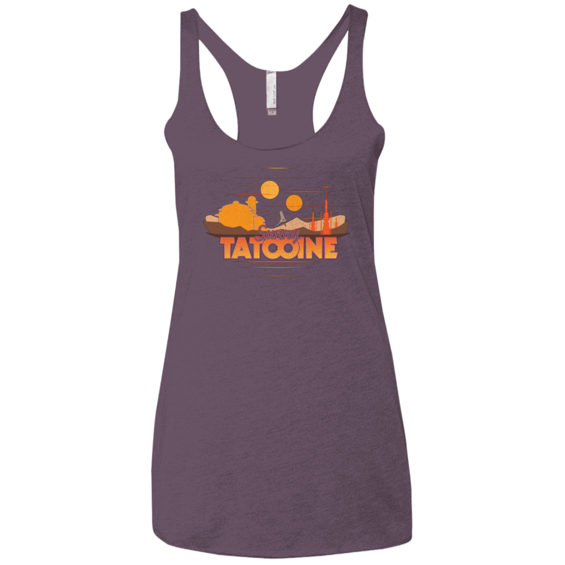 T-Shirts Vintage Purple / X-Small Sunny Tatooine Women's Triblend Racerback Tank
