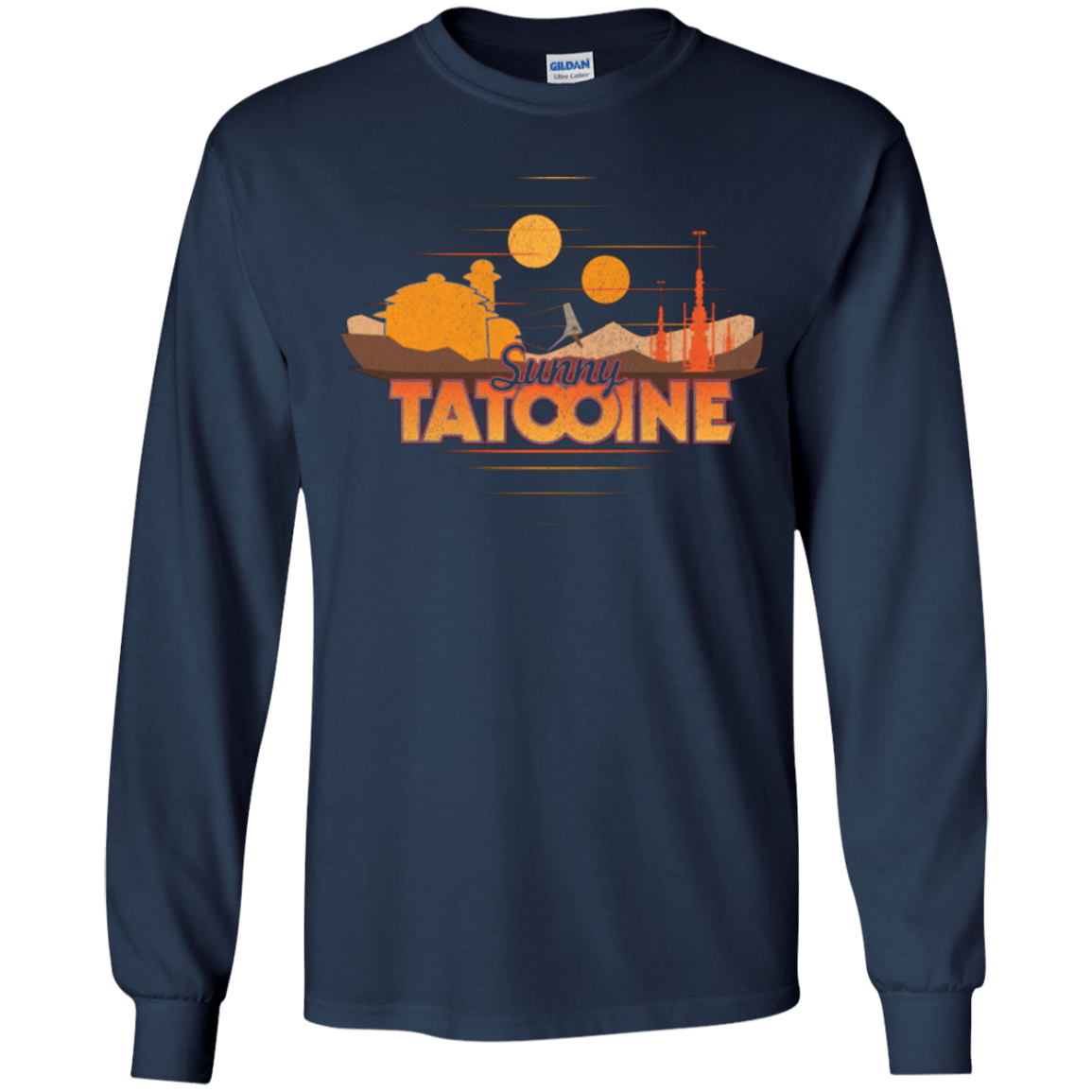 T-Shirts Navy / YS Sunny Tatooine Youth Long Sleeve T-Shirt
