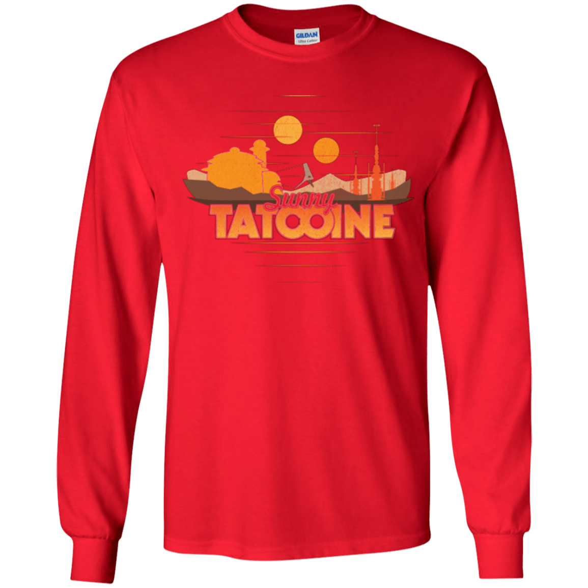 T-Shirts Red / YS Sunny Tatooine Youth Long Sleeve T-Shirt