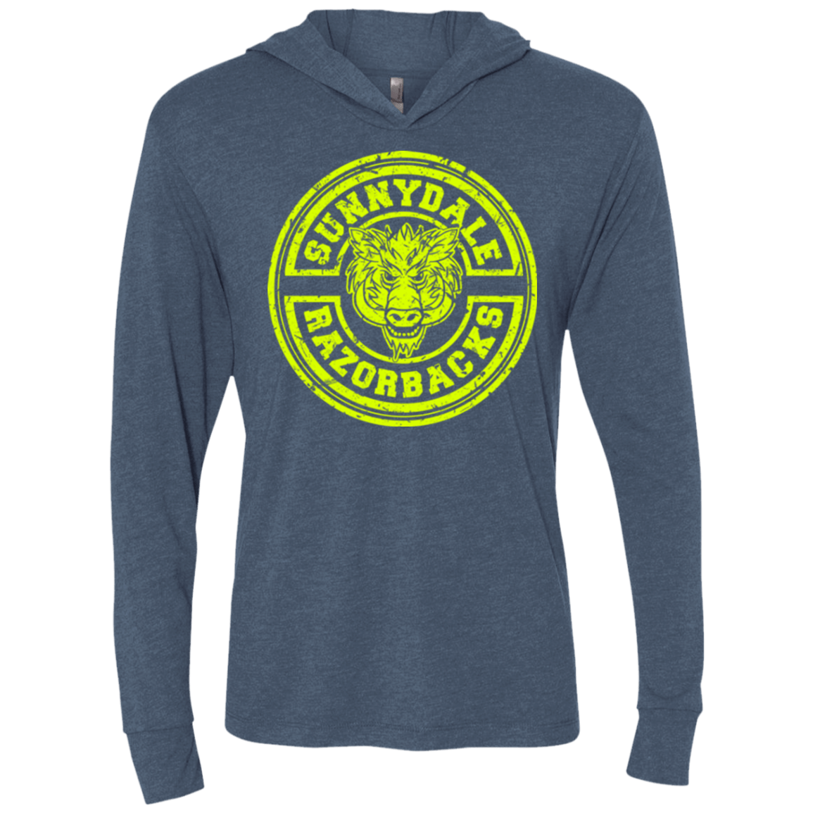 T-Shirts Indigo / X-Small Sunnydale razorbacks Triblend Long Sleeve Hoodie Tee