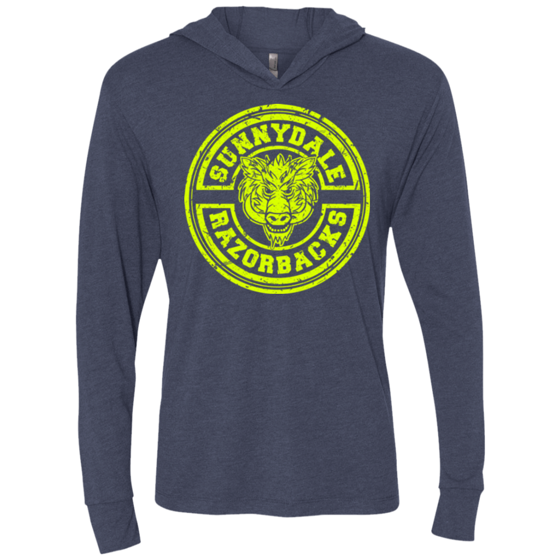 T-Shirts Vintage Navy / X-Small Sunnydale razorbacks Triblend Long Sleeve Hoodie Tee