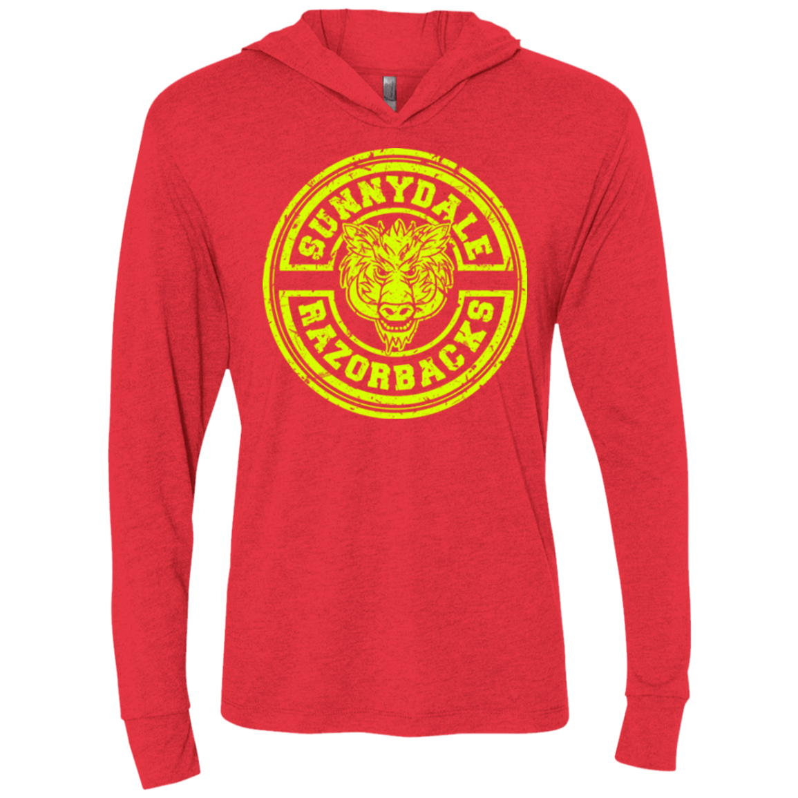 T-Shirts Vintage Red / X-Small Sunnydale razorbacks Triblend Long Sleeve Hoodie Tee