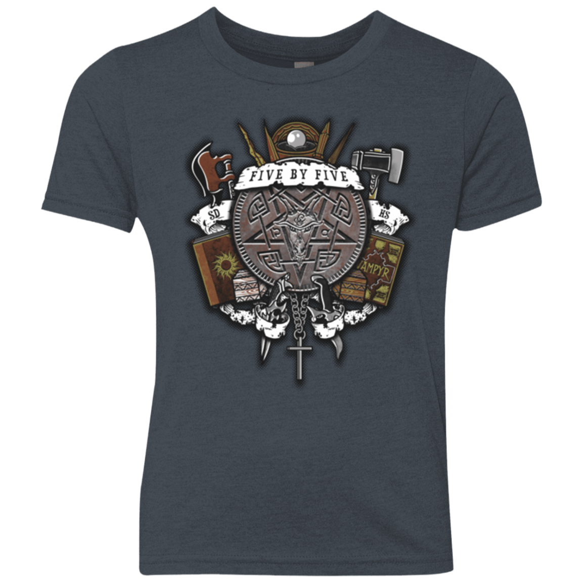 T-Shirts Vintage Navy / YXS Sunnydale Slaying Youth Triblend T-Shirt