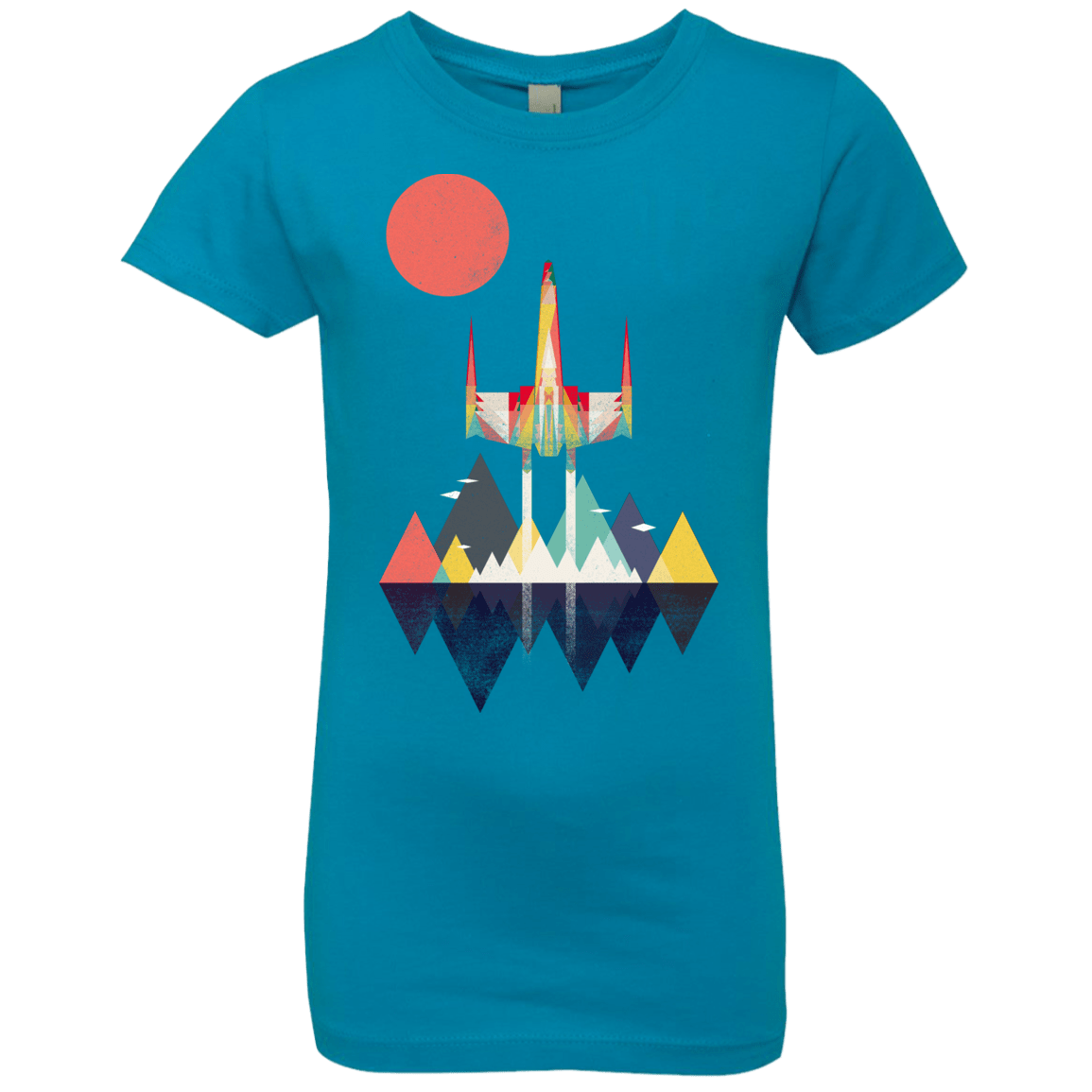 T-Shirts Turquoise / YXS Sunset Fighter Girls Premium T-Shirt