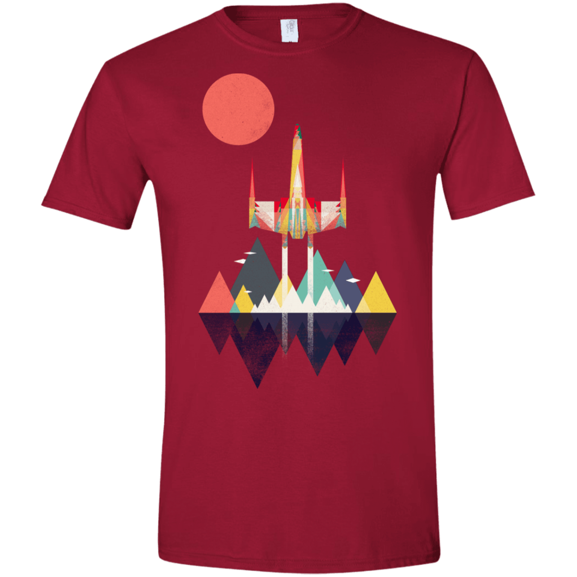 T-Shirts Cardinal Red / S Sunset Fighter Men's Semi-Fitted Softstyle