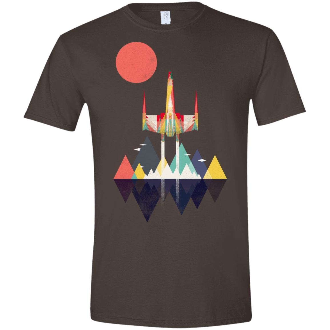 T-Shirts Dark Chocolate / S Sunset Fighter Men's Semi-Fitted Softstyle