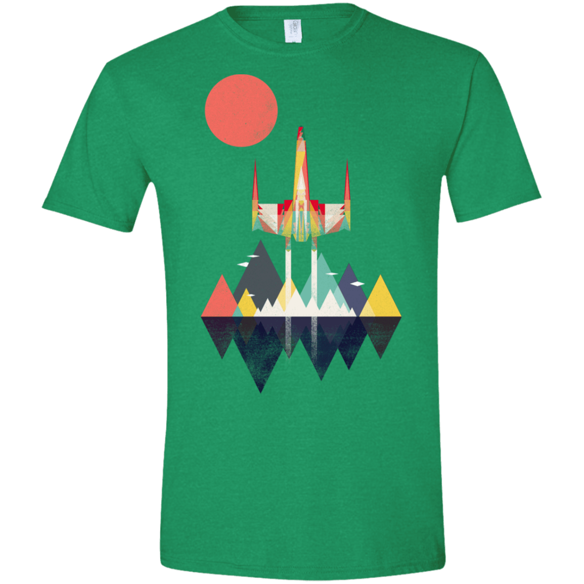 T-Shirts Heather Irish Green / S Sunset Fighter Men's Semi-Fitted Softstyle