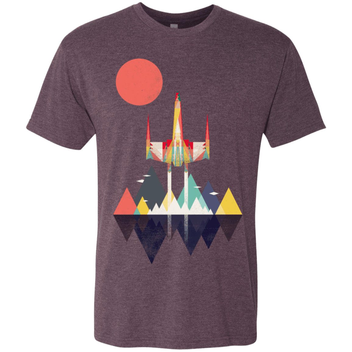 T-Shirts Vintage Purple / S Sunset Fighter Men's Triblend T-Shirt