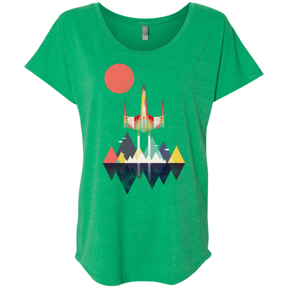 T-Shirts Envy / X-Small Sunset Fighter Triblend Dolman Sleeve