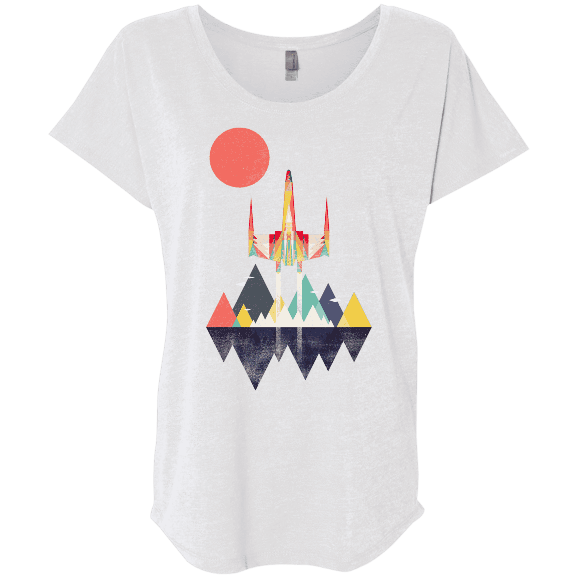 T-Shirts Heather White / X-Small Sunset Fighter Triblend Dolman Sleeve