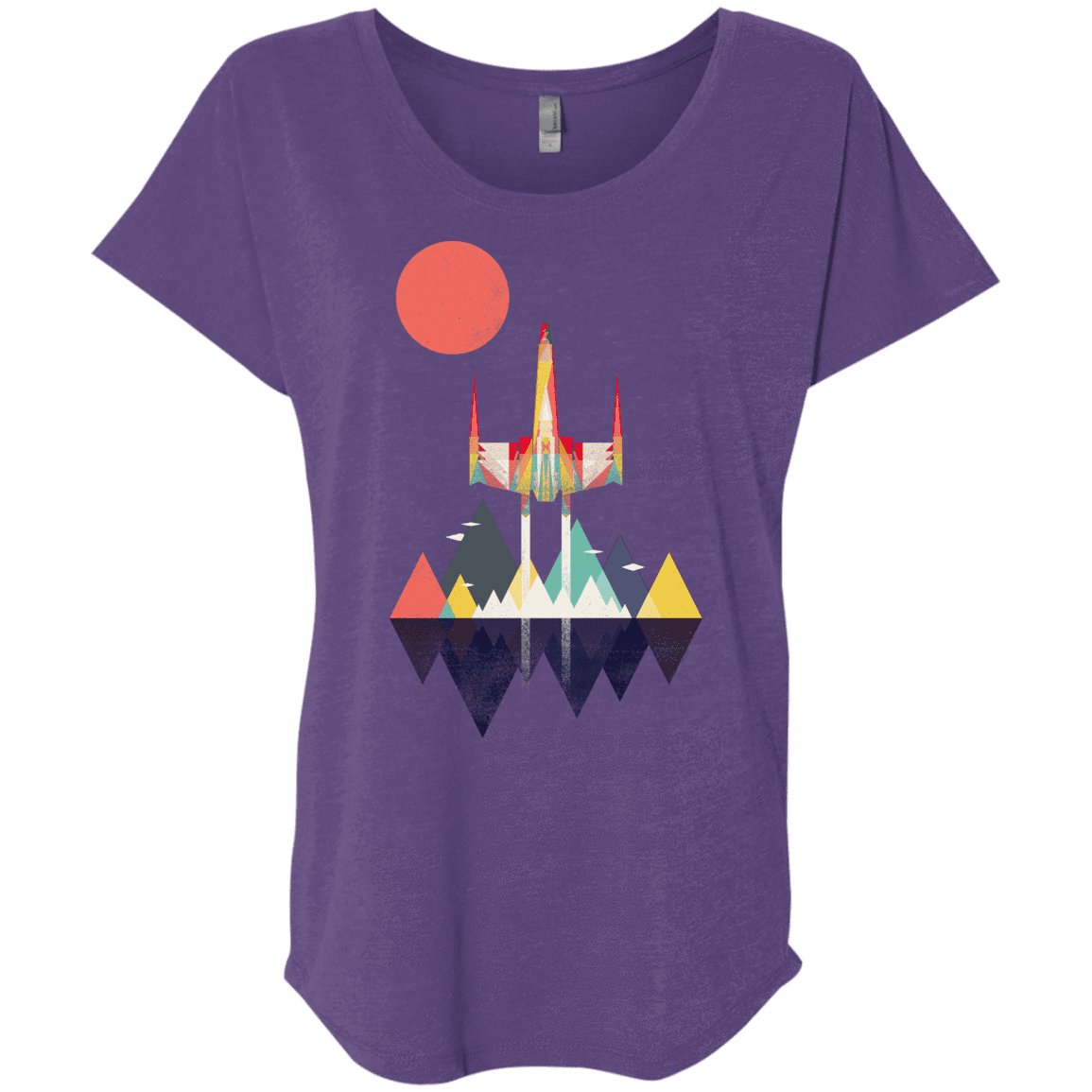 T-Shirts Purple Rush / X-Small Sunset Fighter Triblend Dolman Sleeve