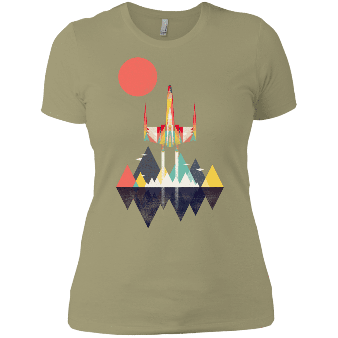 T-Shirts Light Olive / X-Small Sunset Fighter Women's Premium T-Shirt