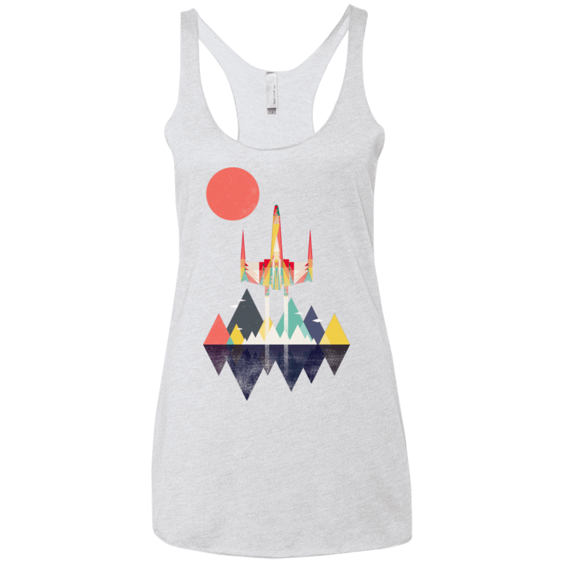 T-Shirts Heather White / X-Small Sunset Fighter Women's Triblend Racerback Tank