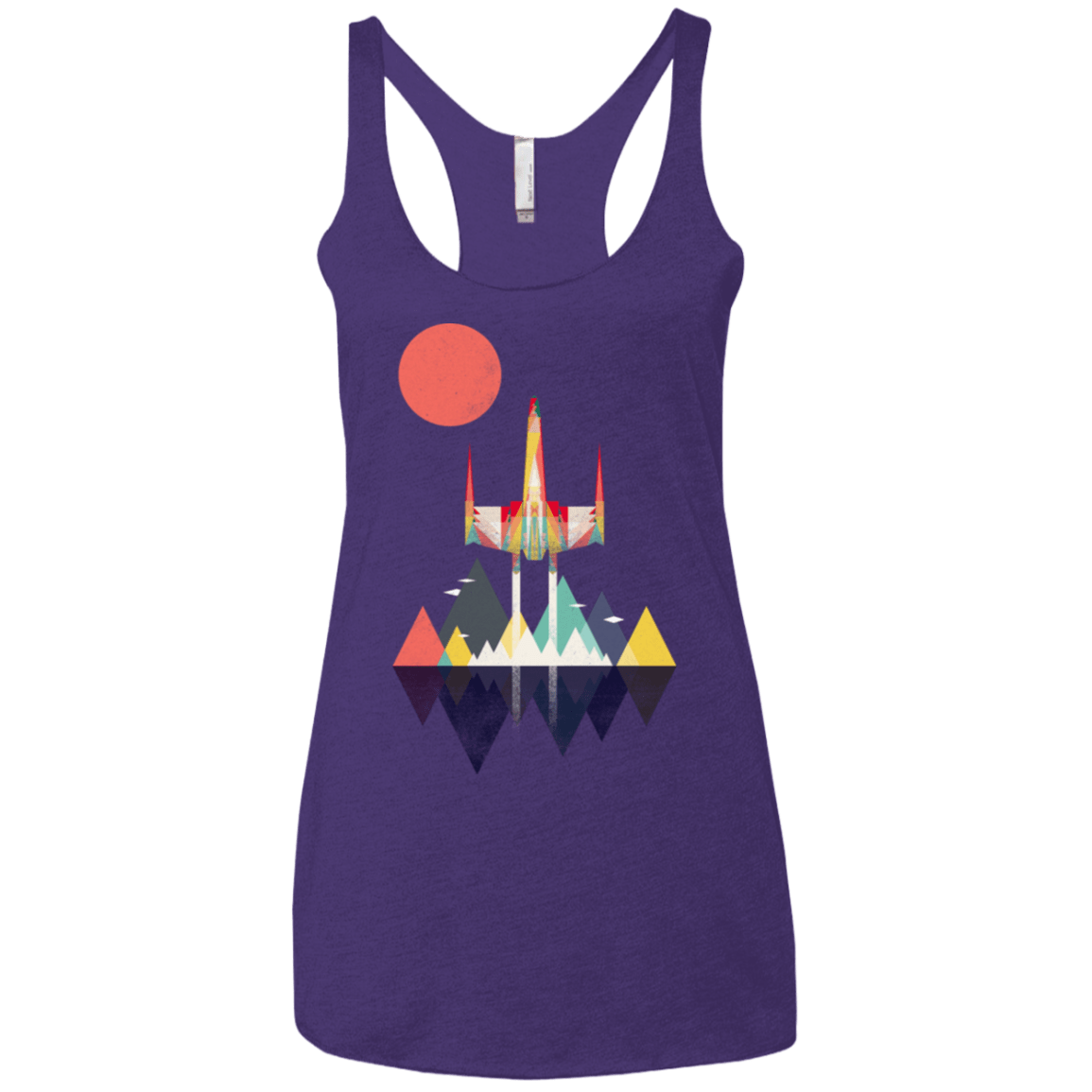 T-Shirts Purple Rush / X-Small Sunset Fighter Women's Triblend Racerback Tank