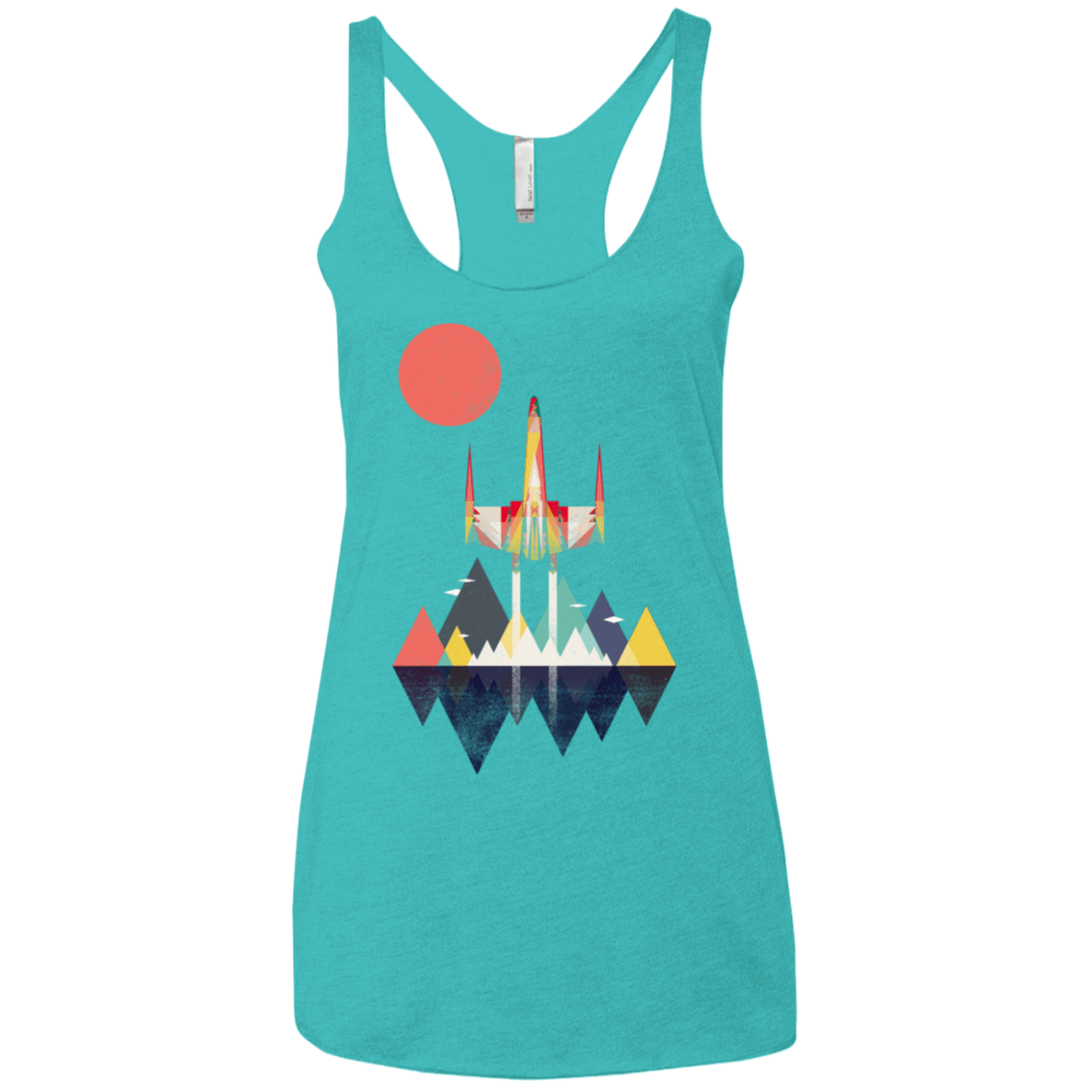 T-Shirts Tahiti Blue / X-Small Sunset Fighter Women's Triblend Racerback Tank